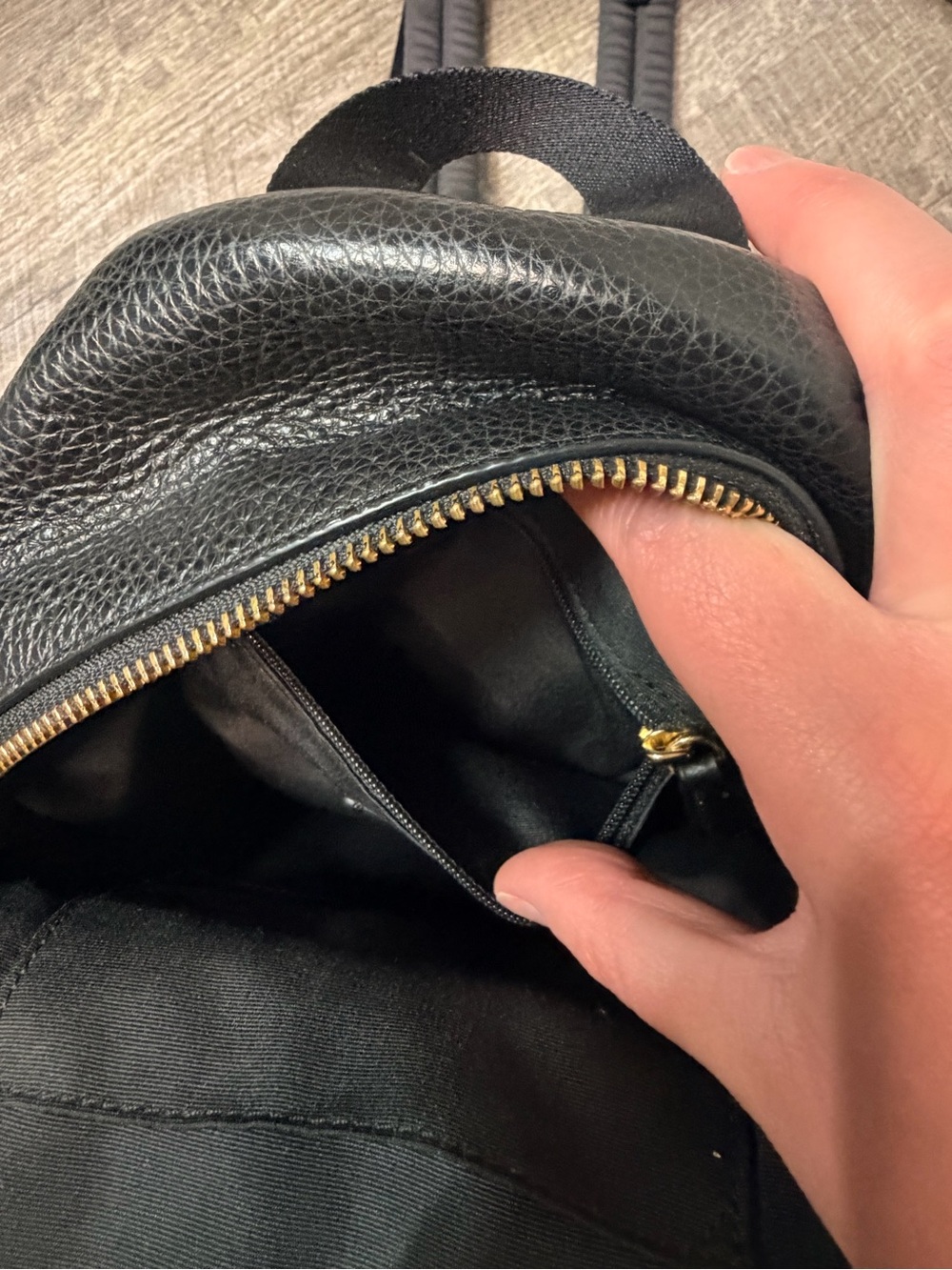 Coach Black Pebbled Leather Mini Charlie Backpack with Gold-Tone Hardware F28995 - Picture 10 of 12